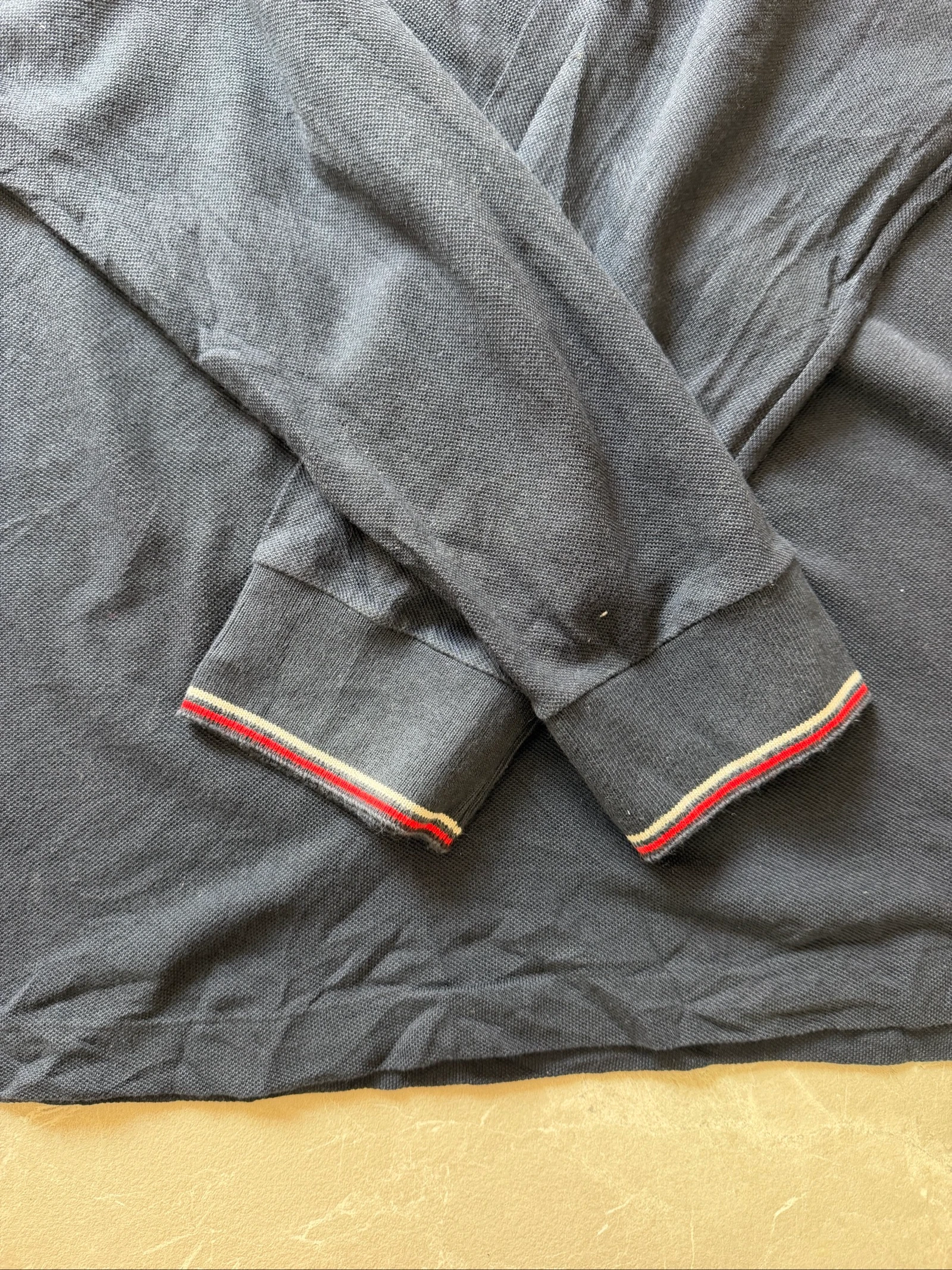 Polo Lacoste de manga longa azul marinho vintage – tamanho 6 (G) – photo 5